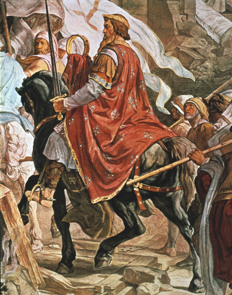 Charlemagne entering Pavia de Alfred Rethel
