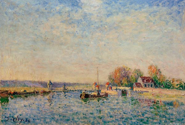 A.Sisley, Canal du Loing de Alfred Sisley