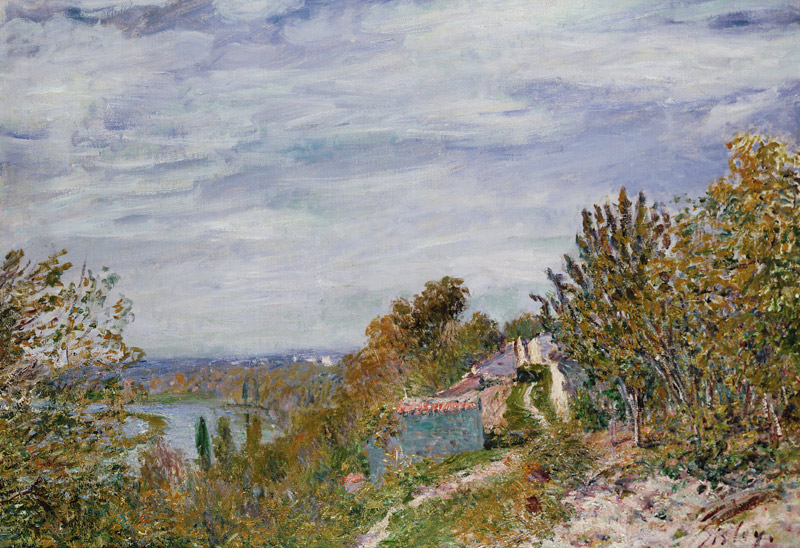Path in the Gardens of By, May Morning de Alfred Sisley