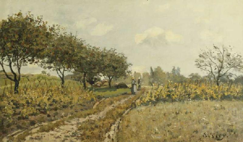 Feldweg auf dem Land (Le Chemin dans la Campagne) de Alfred Sisley