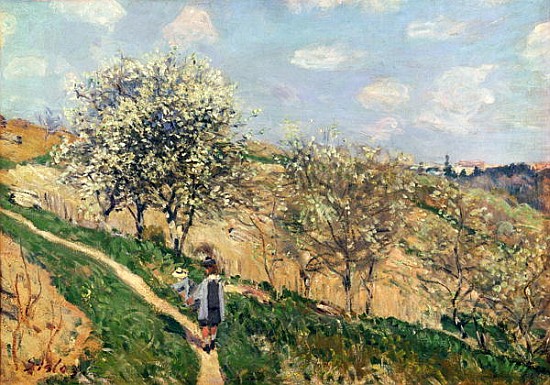 Springtime at Bougival de Alfred Sisley