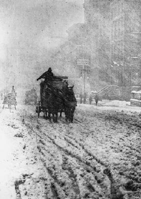 Die Fifth Avenue im Schneegestöber