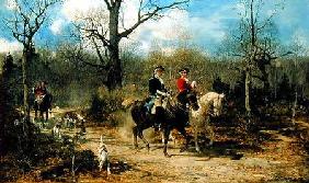 The Autumn Ride de Alfred von Wierusz-Kowalski