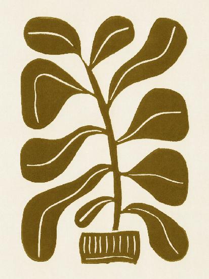 Linocut Houseplant #2