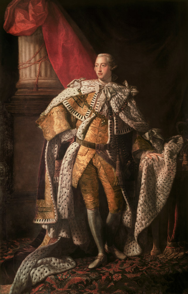 Portrait of the King George III of the United Kingdom (1738-1820) in his Coronation Robes de Allan Ramsay