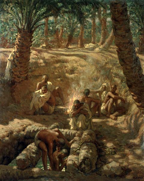 Berbers at an Oasis Well (oil on canvas) de Alphonse Etienne Dinet