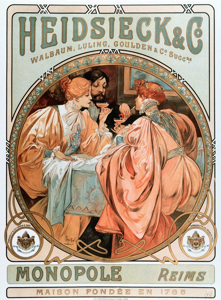 Heidsieck & Co de Alphonse Mucha