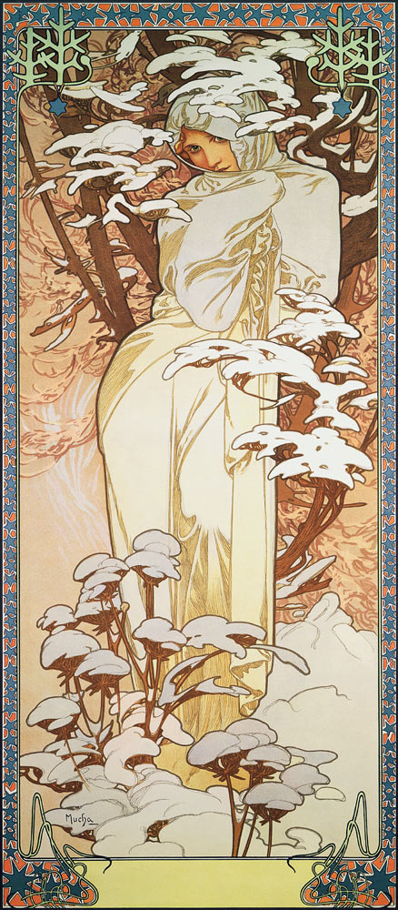 The Seasons: Winter de Alphonse Mucha
