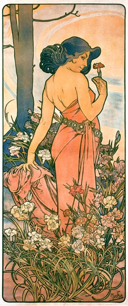 The pink de Alphonse Mucha