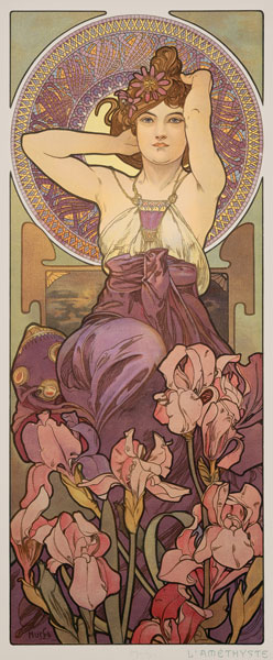 Edelsteine: Amethyst de Alphonse Mucha