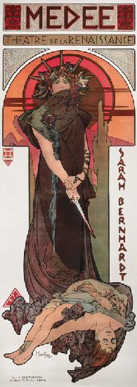 Médée, poster for Sarah Bernhardt's and the Théatr