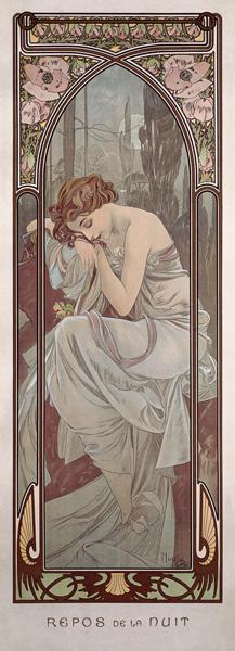 Times of day: Night's rest - Alphonse Mucha