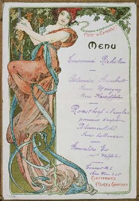 Menu for Moët et Chandon