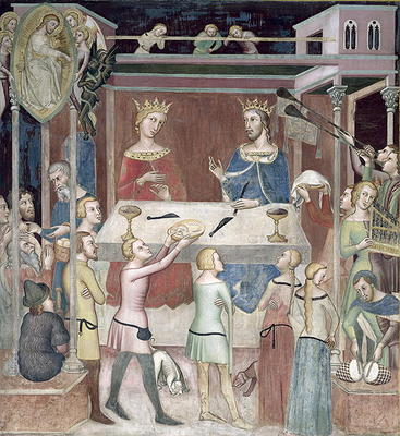 Satan Asking God to Tempt Job, 1356-67 (fresco) de also Manfredi de Battilori Bartolo di Fredi