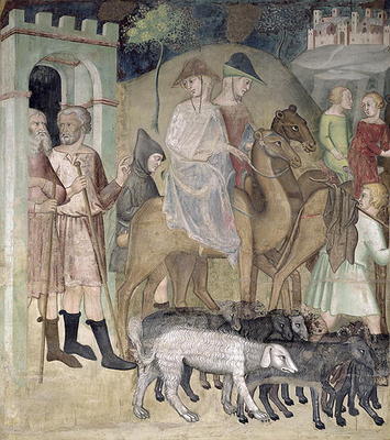 The Journey of Abraham and Lot, 1356-67 (fresco) de also Manfredi de Battilori Bartolo di Fredi