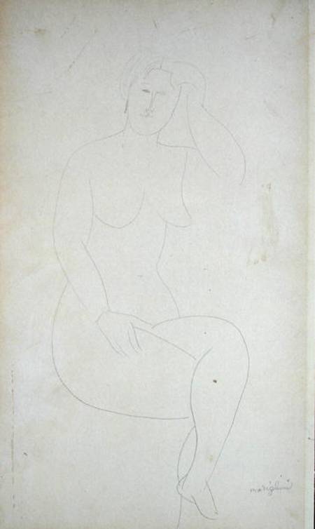 Nude Standing Girl (Legs Crossed) de Amadeo Modigliani