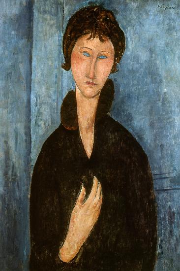 Mujer con ojos azules c.1918