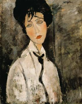 Retrato de una mujer con corbata 1917