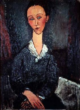 Portrait of a Woman with a White Collar