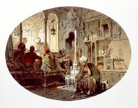 Ottoman Coffee House, 1862 (colour litho)