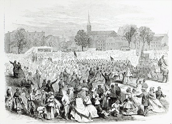 A Celebration of the Abolition of Slavery, from ''Harper''s Weekly'', April 19th 1866 de American School