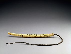 Quirt, engraved elk antler, Crow Nation