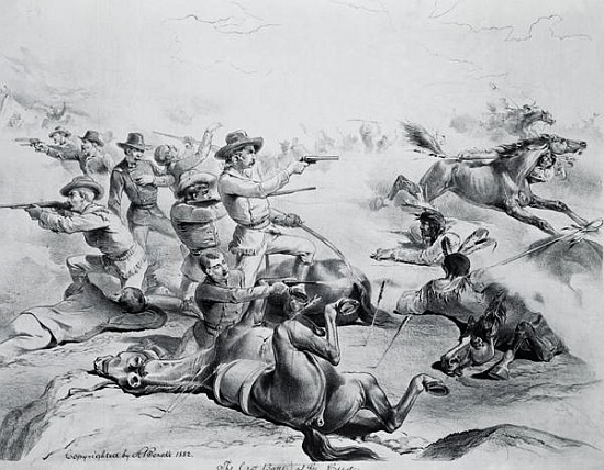 The Last Battle of General Custer, 25th June 1876, c.1882 de American School