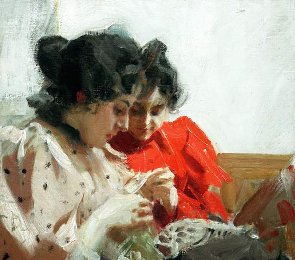 Anders Zorn / Lacy Seam / Painting, 1894 de Anders Leonard Zorn