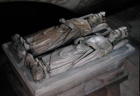 Effigies of Philippe VI (1293-1350) de Valois and Jean II (1319-64) Le Bon de Andre Beauneveu