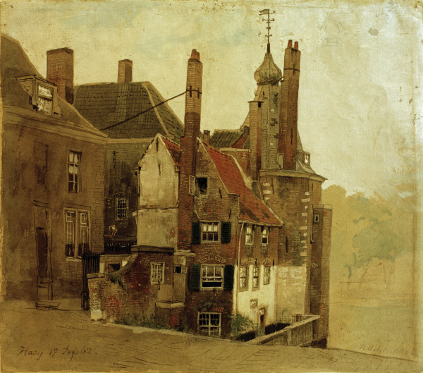 Houses in The Hague de Andreas Achenbach