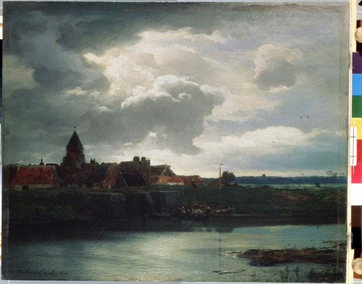 Landscape with a river de Andreas Achenbach