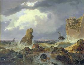 Surf on a Rocky Coast