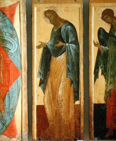 St. John the Forerunner, from the Deisis tier of the Dormition Cathedral in Vladimir de Andrej Rublev