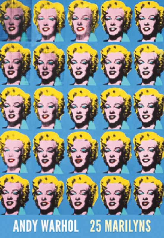 Twenty-Five Colored Marilyns de Andy Warhol