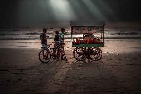 Coloured ice seller ( Chuski)