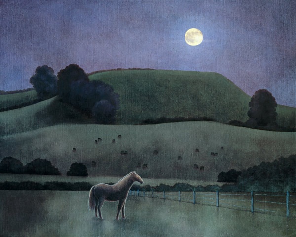 Horse in Moonlight, 2005 (oil on canvas)  de Ann  Brain