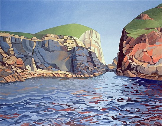 Land and Sea No. I, Ramsey Island (oil on canvas)  de Anna  Teasdale
