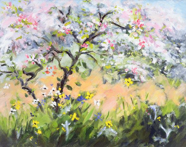 Flores de primavera (óleo sobre lienzo)