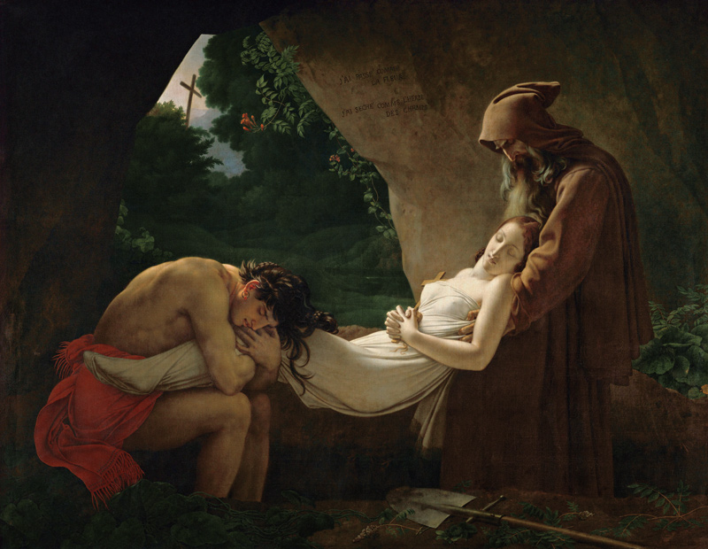 The Tomb of Atala de Anne-Louis Girodet de Roucy-Trioson