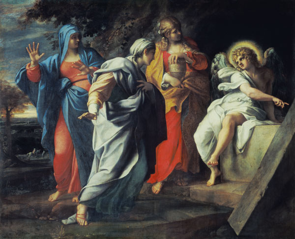 The sacred women at the grave Jesu. de Annibale Carracci