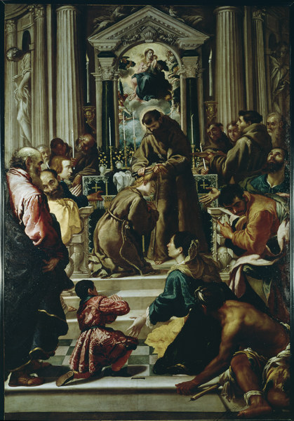 A.Carracci, Franz und Klara von Assisi de Annibale Carracci