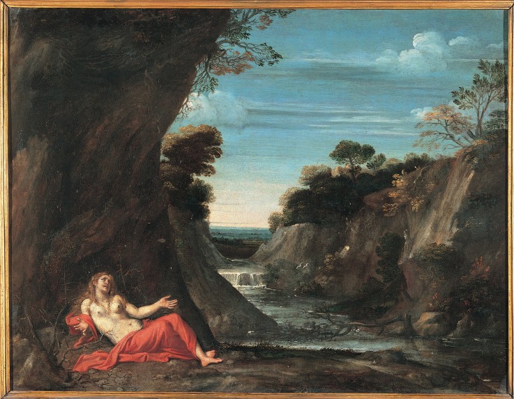 Landscape with the penitent Magdalene de Annibale Carracci