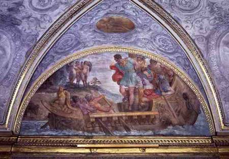 Lunette depicting Ulysses and the Sirens, from the 'Camerino' de Annibale Carracci