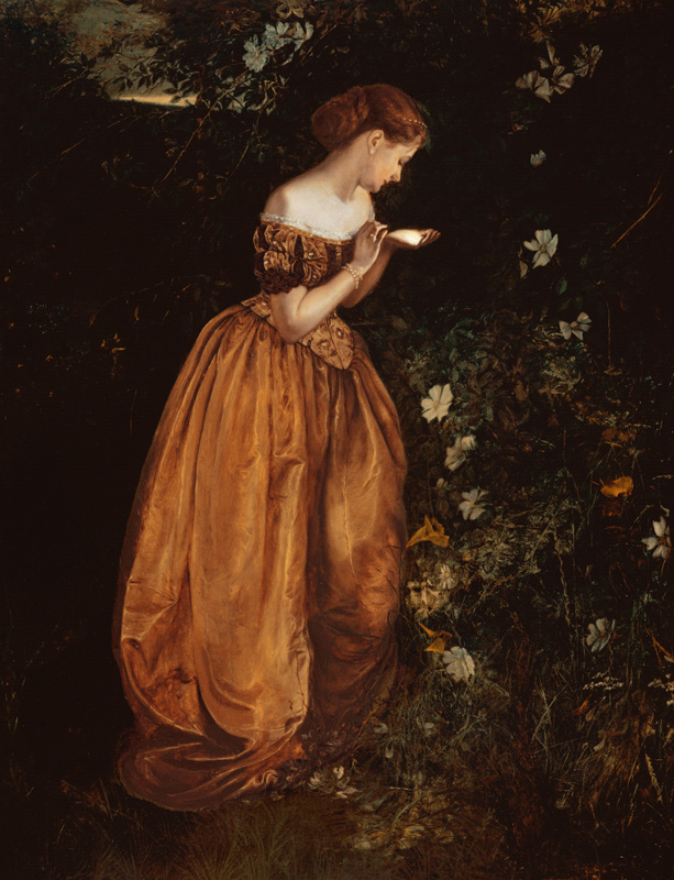 The Glow Worm (oil on canvas) de Annie Louisa Swynnerton