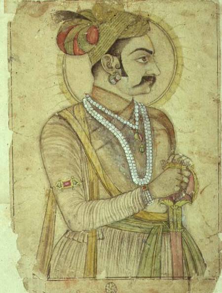 63.1728 Portrait of the Maharaja Sri Karan Singh, attributed to Rukhnuddin, Bikaner, Rajasthan, Rajp de Anonymous