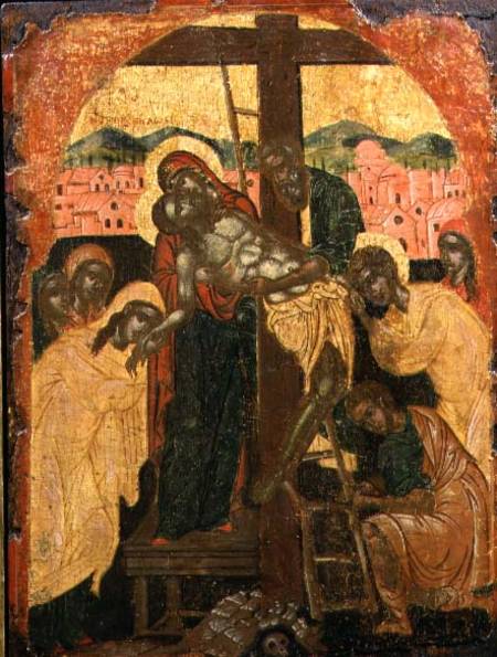 The Descent from the Cross (Deposition)Dalmatian icon de Anonymous