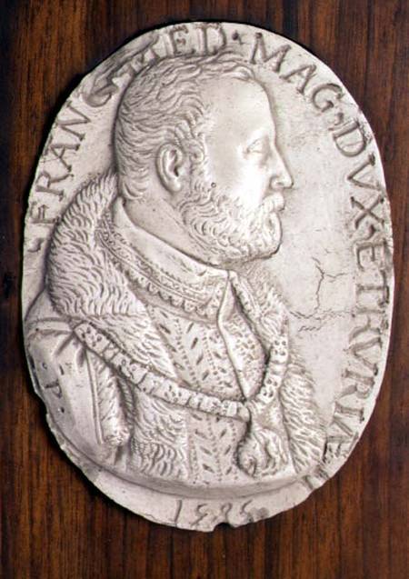 Medallion bearing the portrait of Francesco de' MediciDuke of Florence (1541-87) (who founded a Maio de Anonymous