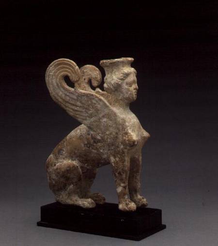 Terracotta figure of a sphinx, from South Italy,Greek de Anonymous