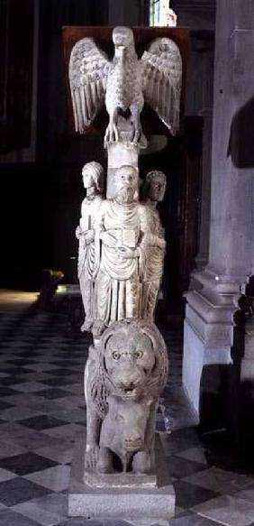 Lectern carrying the symbols of the four Evangelists