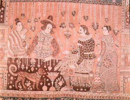 Wall hanging showing early traders to IndiaIndian de Anonymous